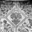 Interior.
Detail of ceiling showing arms of Sir Robert Montgomery and Dame Margaret Douglas.