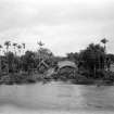 Bengal village, view taken from the water.  Unknown location, possibly Salt Lakes to east of Kolkata or south towards the Sundarbans.