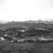 View of the excavation at Cairnpapple henge and cairn in 1948, by Professor S Piggott.