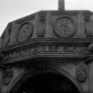 Aberdeen, Castle Street, Market Cross.
Detail of Market Cross showing depictions of James I and II.