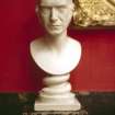 View of plaster bust of Joshua Henry Davidson by Peter Slater, 1847, in the Hall.