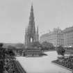 View from east showing Scott Monument and part of Princes Street insc: 'Sir Walter Scott's Monument, Edinr. 250.'