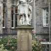 View of statue of King George II, outside the Royal Infirmary of Edinburgh, Lauriston Place.