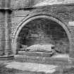 Interior.
Detail of Galloway's tomb effigy.