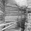 Beaton's Cottage, interior.  View of underside of roof on North side of cottage.