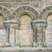 Close detail of arcading on south wall of chancel