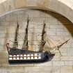 All Saints Episcopal Church, interior.  
Detail of model ship suspended from ceiling at West end of nave.