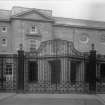 Edinburgh, Ferry Road, Leith Public Library.
View of gates.