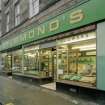 View of shop frontage from SW.
Drummond's fruit shop, 66 CLerk Street, Edinburgh.