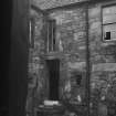 View of entrance door and windows, 12 The Green, Kilwinning.
Since demolished.