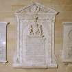 Interior.
Detail of memorial plaque to James, Earl of Findlater & Seafield on N wall of Chancel.