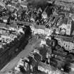 Cupar, general view, showing Market Cross.  Oblique aerial photograph taken facing north.