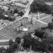 Elgin Cathedral and Burial Ground, Elgin.  Oblique aerial photograph taken facing south-west.