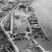 Dundee, general view, showing Camperdown and Victoria Docks and Queen Elizabeth Wharf.  Oblique aerial photograph taken facing east.