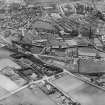 Clark and Co. Anchor Mills Thread Works, Paisley.  Oblique aerial photograph taken facing north.
