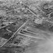 Bathgate, general view, showing Upper Station and Whitburn Road.  Oblique aerial photograph taken facing north. 