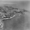 Burntisland, general view, showing Burntisland Harbour and Docks.  Oblique aerial photograph taken facing east.