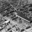 Edinburgh, general view, showing Leith Central Station and Great Junction Street.  Oblique aerial photograph taken facing north.  This image has been produced from a damaged negative.