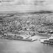 Dundee, general view, showing Victoria and Camperdown Docks and Dundee Law.  Oblique aerial photograph taken facing north-west.