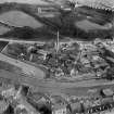 Sandeman Brothers Ruchill Oil Works, Murano Street, Maryhill, Glasgow.  Oblique aerial photograph taken facing east.  This image has been produced from a damaged negative.