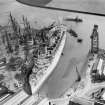 John Brown's Shipyard, Clydebank, Queen Mary under construction.  Oblique aerial photograph taken facing south-west.