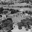 Melrose Abbey.  Oblique aerial photograph taken facing north.