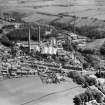 Alexander Cowan and Sons Valleyfield Paper Mill, Valleyfield Road, Penicuik.  Oblique aerial photograph taken facing east.
