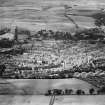 Hawick, general view, showing Upper Common Haugh and Slitrig Crescent.  Oblique aerial photograph taken facing north.