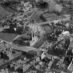 Paisley Abbey and George A Clark Town Hall, Gauze Street, Paisley.  Oblique aerial photograph taken facing south-east.