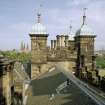 View of turrets and chimneys on south east tower from west