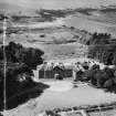 Knockbrex, Knockbrex Bay.  Oblique aerial photograph taken facing west.  This image has been produced from a crop marked negative.