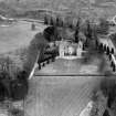 Aboyne Castle.  Oblique aerial photograph taken facing north.