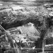 Dunfermline, general view, showing Winterthur Silks Ltd. Canmore Works, Bruce Street and Buffies Brae.  Oblique aerial photograph taken facing west.  This image has been produced from a crop marked negative.