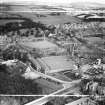 Dunfermline, general view, showing Winterthur Silks Ltd. Canmore Works, Bruce Street and Glen Bridge.  Oblique aerial photograph taken facing north.  This image has been produced from a crop marked negative.