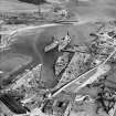 Thomas Ward and Sons Shipbreaking Yard, Inverkeithing.  Oblique aerial photograph taken facing east.
