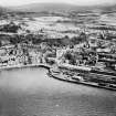 Oban, general view, showing Railway Quay and Oban Free High Church, Rockfield Road.  Oblique aerial photograph taken facing east.