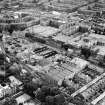 Edinburgh, general view, showing William Younger and Co. Ltd. Canonmills Maltings and Cooperage, Glenogle Road and Brandon Street.  Oblique aerial photograph taken facing south-east.  This image has been produced from a crop marked negative.