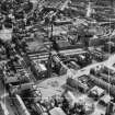 Greenock, general view, showing John Hastie and Co. Ltd. Kilblain Street Engine Works and St George's North Church, George Square.  Oblique aerial photograph taken facing south.  This image has been produced from a crop marked negative.