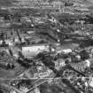 Paisley, general view, showing Scottish Wool Growers Ltd. Underwood Wool Stores, Brown Street and John Neilson Institution, Oakshaw Road.  Oblique aerial photograph taken facing north.  This image has been produced from a crop marked negative.
