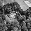Huntly Castle.  Oblique aerial photograph taken facing south-east.