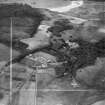 Kiloran, general view, showing Colonsay House and Kiloran Farm.  Oblique aerial photograph taken facing north.  This image has been produced from a crop marked negative.