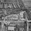 Edinburgh, general view, showing Waddie and Co. Ltd. St Stephen's Works, Slateford Road and Almondbank Terrace.  Oblique aerial photograph taken facing south-east.  This image has been produced from a crop marked negative.