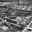 Edinburgh, general view, showing Waddie and Co. Ltd. St Stephen's Works, Slateford Road and Ashley Terrace.  Oblique aerial photograph taken facing east.  This image has been produced from a crop marked negative.