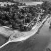 Cramond, general view, showing Foreshore and Cramond Glebe Road.  Oblique aerial photograph taken facing south.