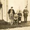 Family gathering at Vallay House, North Uist (from left - George Beveridge, Rab Frazer, Sir William Beveridge, Charles Beveridge (boy) and Erskine Beveridge)