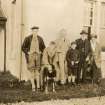 Family gathering at Vallay House, North Uist (from left - George Beveridge, Rab Frazer, Sir William Beveridge, Charles Beveridge,Erskine Beveridge and Meg Beveridge