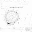 400dpi scan of site plan DC444670 - Plan, elevation and section of Tillyfourie Stone Circle