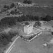 Newark Castle, Selkirk.  Oblique aerial photograph taken facing north-east.  This image has been produced from a print.