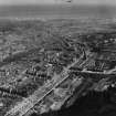 Edinburgh, general view, showing Princes Street and Leith Walk.  Oblique aerial photograph taken facing north-east.  This image has been produced from a print.