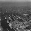Queen's Dock, Glasgow.  Oblique aerial photograph taken facing north-west.  This image has been produced from a print.